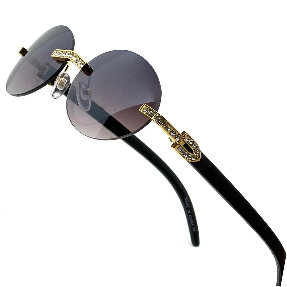 Sunglasses Retro Gradient Black Lens UV400 Anti Glare Stylish Luxury Lentes New‎